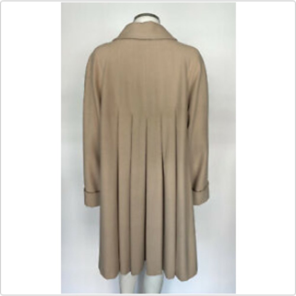 Louis Féraud Blush Pink Wool Swing Coat sz 8 - Picture 2 of 8